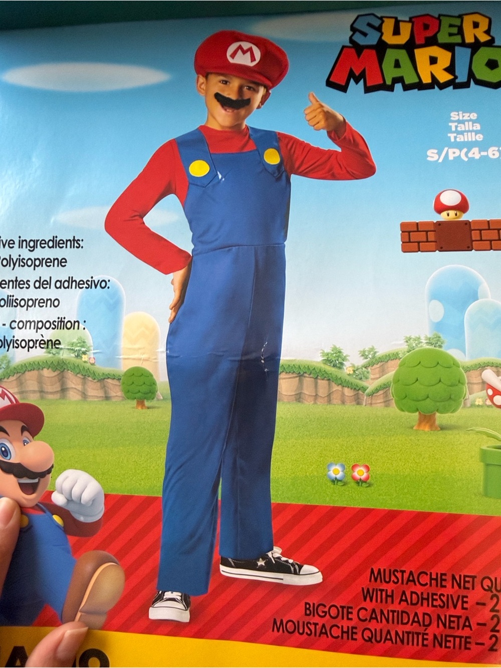 Nintendo Red & Blue Super Mario Costume with Hat